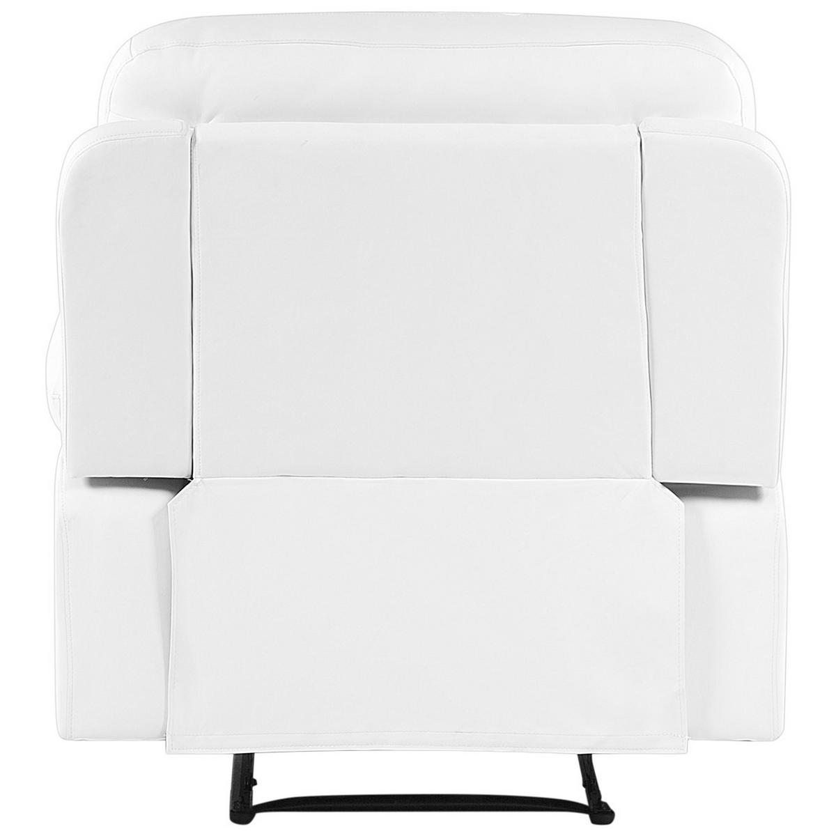 SESSEL Kunstleder weiß verstellbar Bergen - Weiß, Kunststoff (85/101/74cm) - Beliani