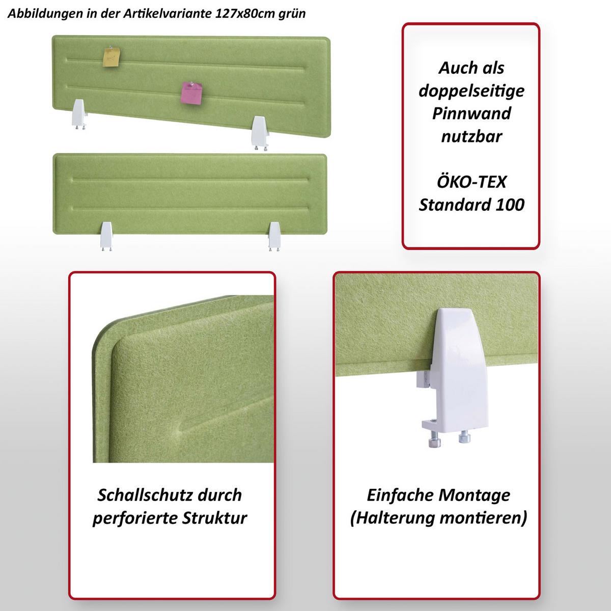 TISCHTRENNWAND Schwarz, Weiß - Schwarz/Weiß, Textil (100/30/1cm) - MCW