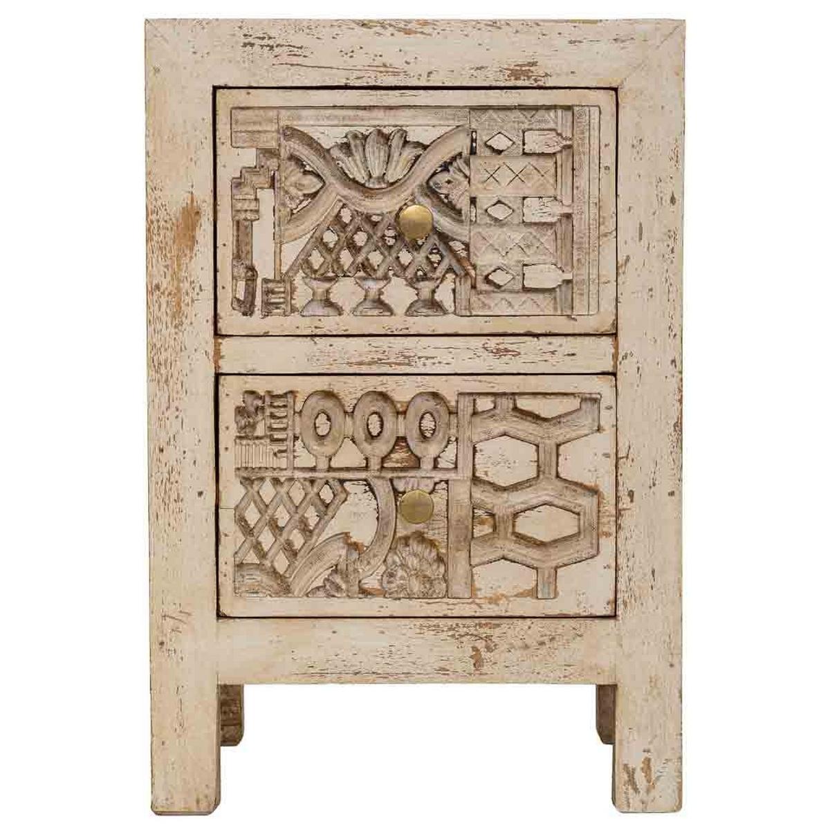 NACHTTISCH aus holz 40x35x60cm - Beige, Holz (40/60/35cm) - Wanderlust