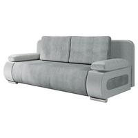 SCHLAFSOFA Emma Cord - Hellgrau, Holz/Kunststoff (200/77/92cm) - MIRJAN24