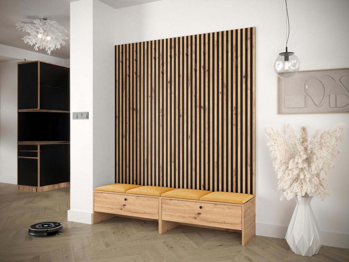 GARDEROBE Balma V - Orange, Holzwerkstoff (170/206/44cm) - MIRJAN24