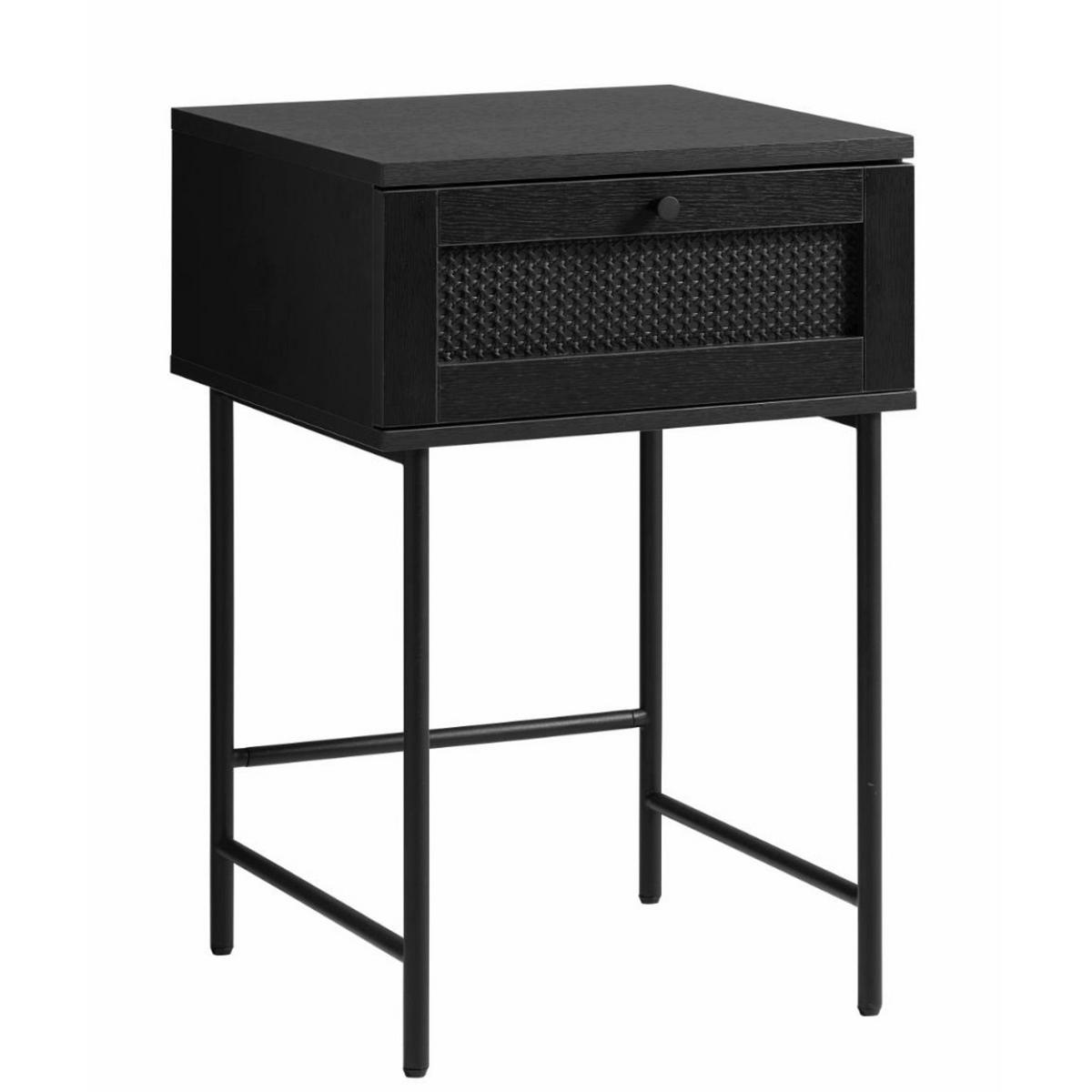 NACHTTISCH Mogest 45 cm - Schwarz, Holzwerkstoff/Kunststoff (45/70/45cm) - Selsey