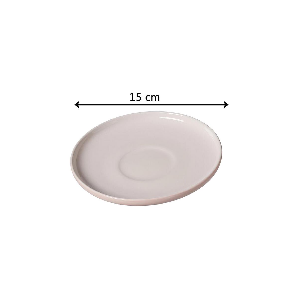 KAFFEETASSE MIT UNTERTASSE Jasper Rosa 240 ml - Rosa, Keramik (15/9/15cm) - Ritzenhoff Breker