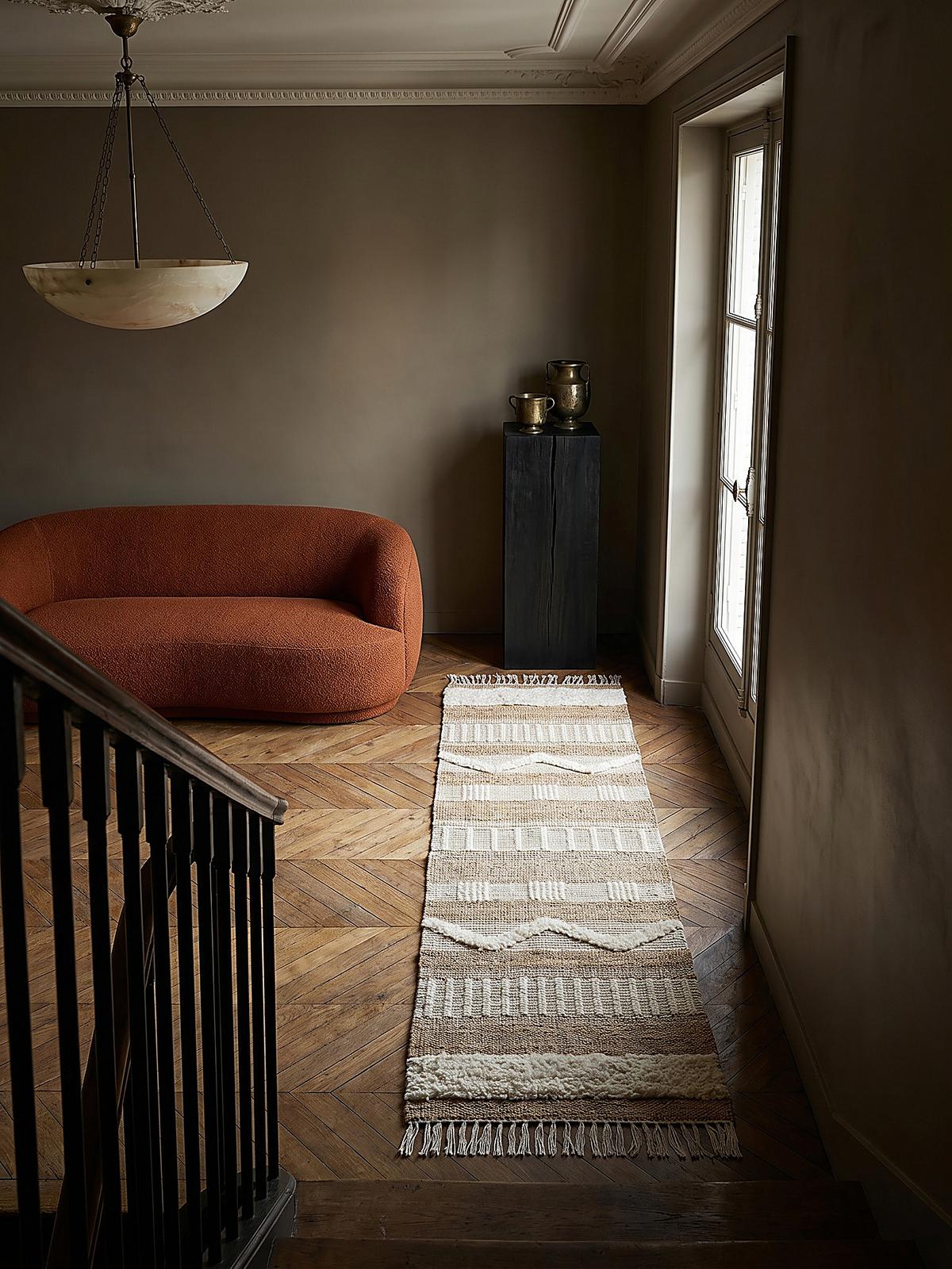 TEPPICH aus Jute handgewebt WHARFE in Braun-Beige, geometrisch, 60 x 230 cm - Braun, Textil (230/60cm) - KADIMA DESIGN