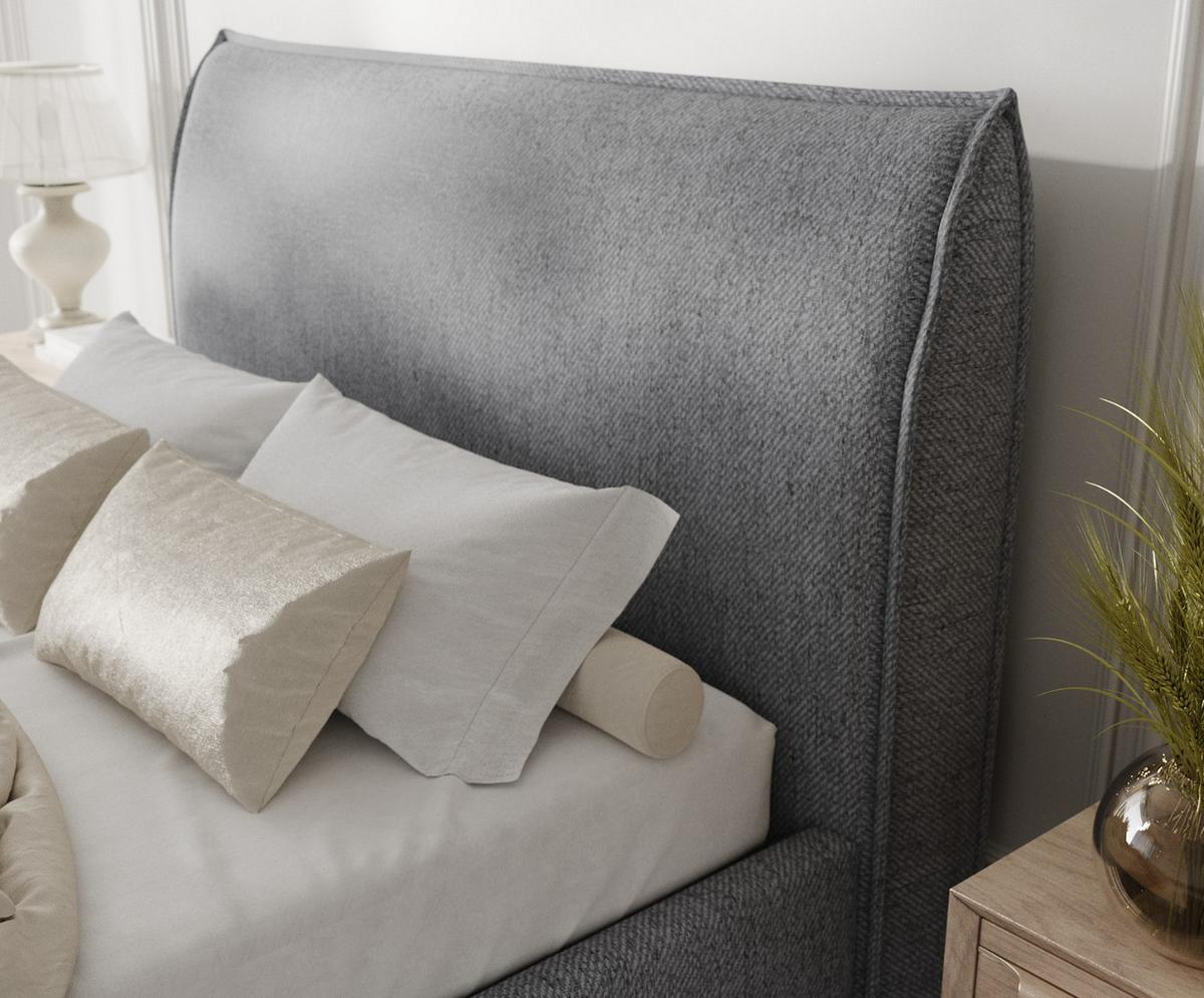 POLSTERBETT Mira 160/200 cm Grau im Neve Stoff - Naturfarben/Grau, Holz/Holzwerkstoff (160/200cm) - AltaBeds