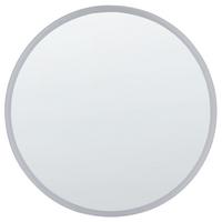BADSPIEGEL mit LED-Beleuchtung rund 79 cm Deauville - Silberfarben, Glas (79/79/4cm) - Beliani