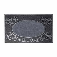 FUSSMATTE Welcome silber-grau 45/75 cm - Grau, Naturmaterialien (45/75cm) - Homescapes