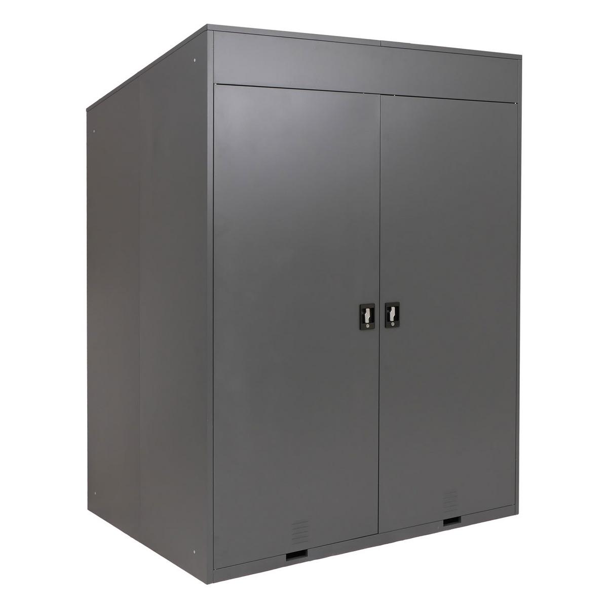 FAHRRADGARAGE H66B rechteckig Anthrazit - Anthrazit, Metall (158/213/125cm) - MCW