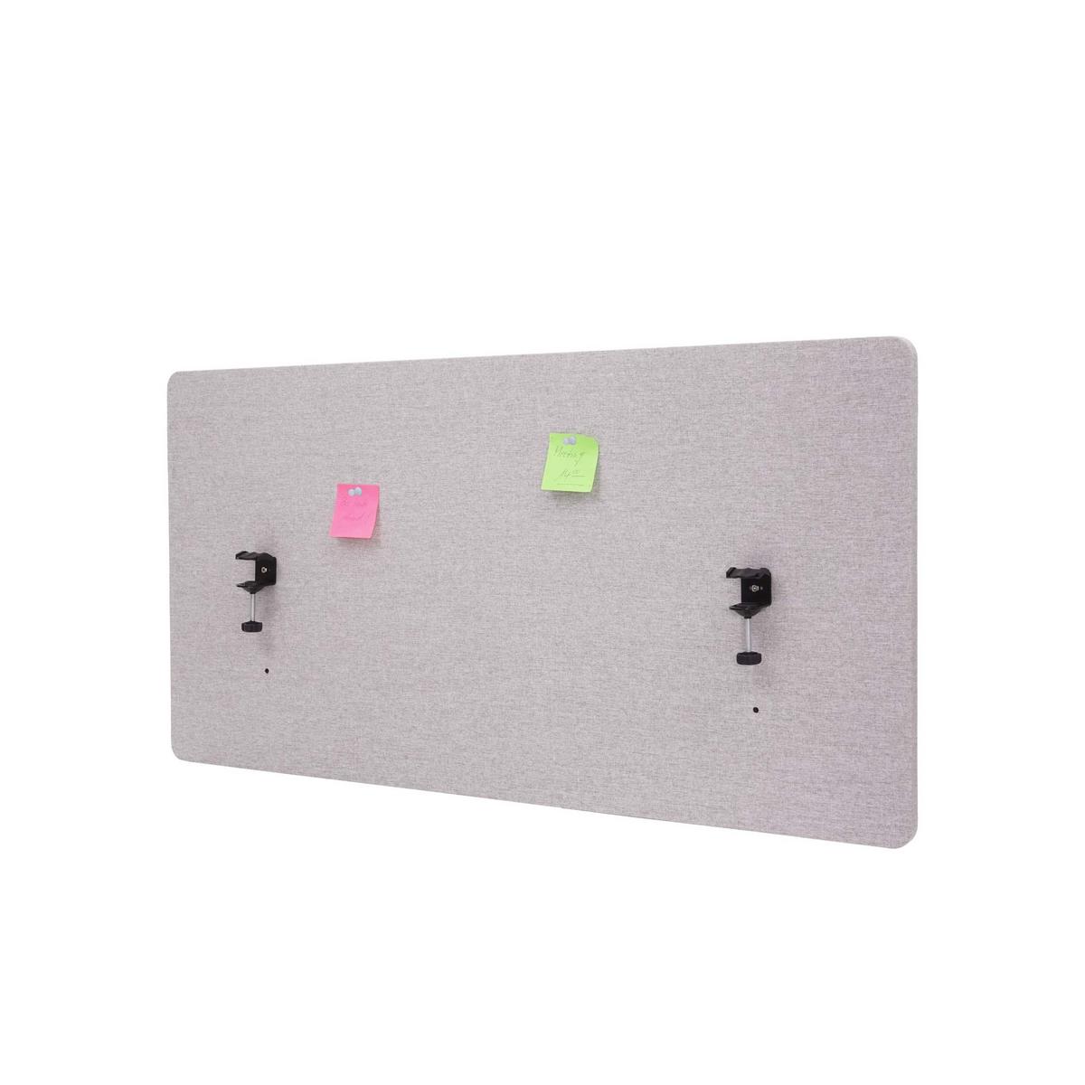 AKUSTIK-TISCHTRENNWAND Grau - Grau, Textil (120/60/2cm) - MCW