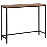 KONSOLENTISCH dunkler Holzfarbton/schwarz Tulia - Dunkelbraun/Schwarz, Holzwerkstoff (30/100/81cm) - Beliani