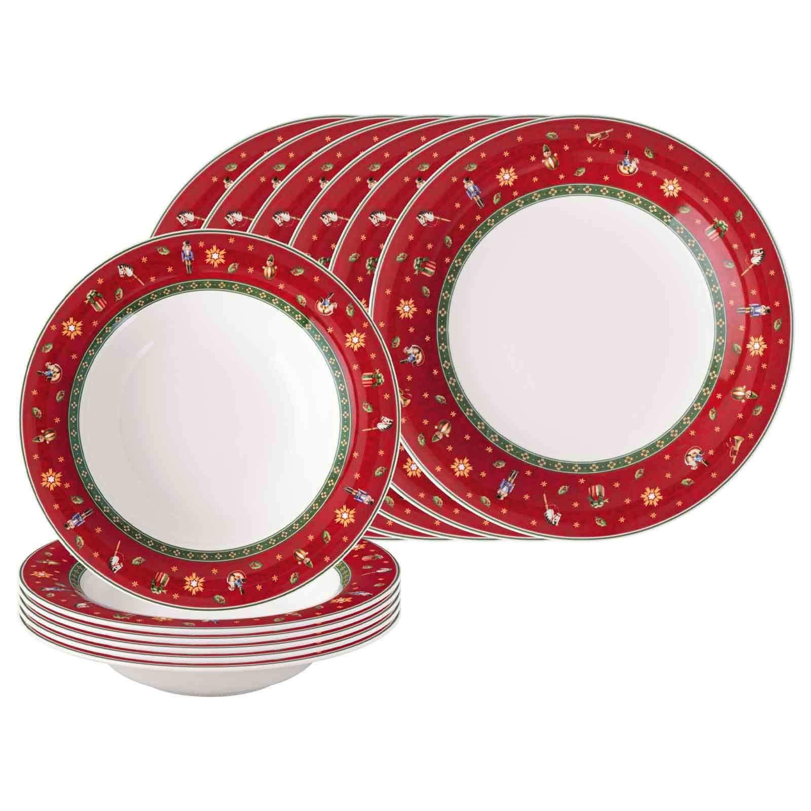 TAFELSERVICE Toy's Delight rot 12-tlg. - Rot, Keramik (2/2/2cm) - Villeroy & Boch