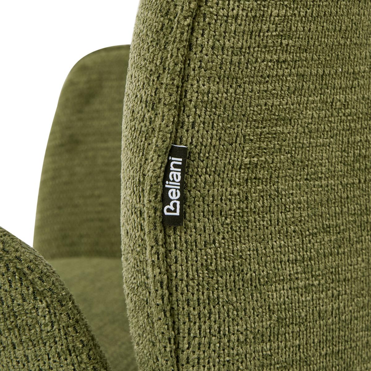 ESSZIMMERSTUHL drehbar Kunstleinen Grün Mokena - Grün, Textil (58/90/66cm) - Beliani