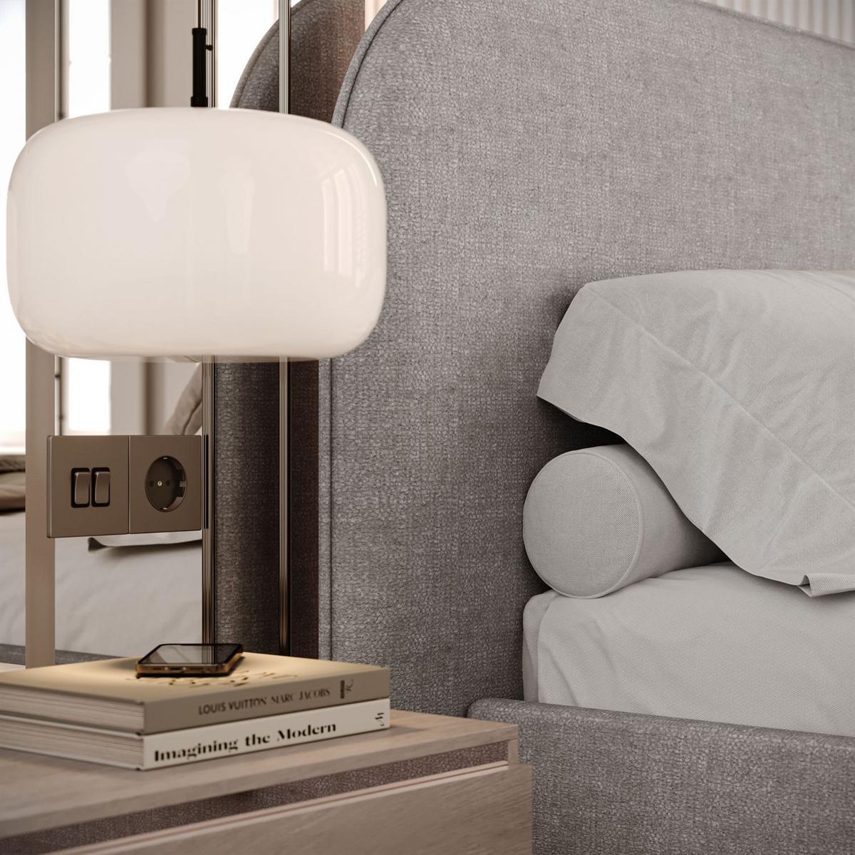 POLSTERBETT OLIMPIA mit Bettkasten 160x200, Perfect Harmony 80 - Hellgrau, Textil (160/200cm) - Lookway
