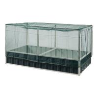 HOCHBEET Alblasserdam mit Netz - Anthrazit, Metall (174/88/90cm) - [en.casa]