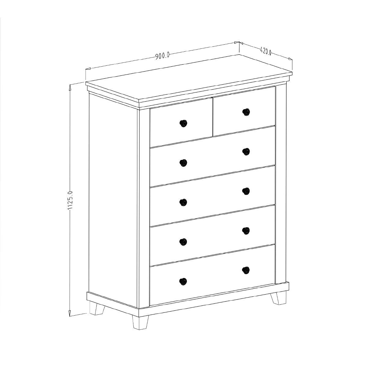 KOMMODE Martin Grün und Holz - Grün, Holzwerkstoff (90/112.5/42cm) - Petits-meubles