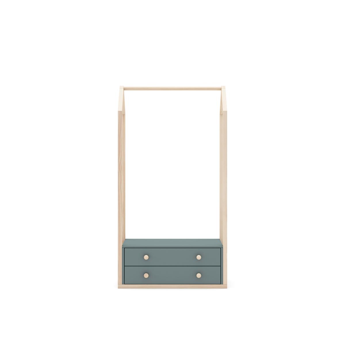 SCHRANK Esteban Grün 80/40/170 cm - Grün, Holz (40/170/80cm) - Calicosy