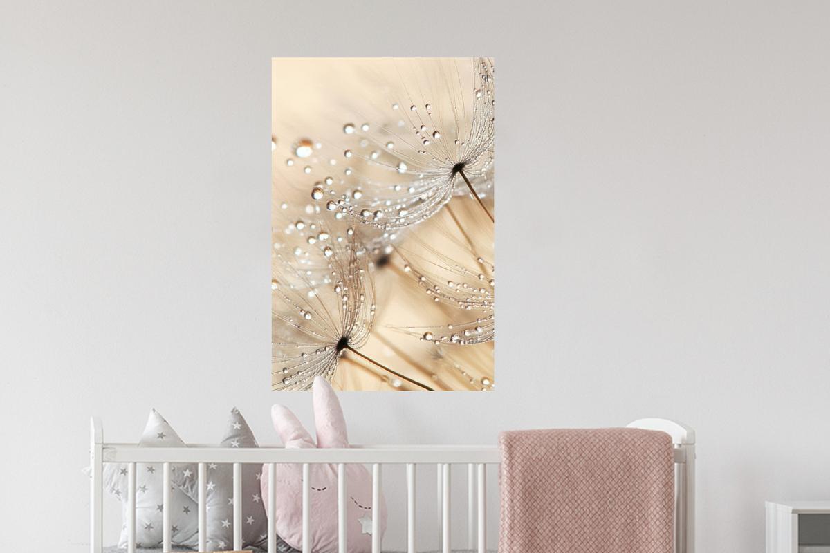 WANDTATTOO Löwenzahn - Abstrakt - Natur - Beige Wandbild 40x60 cm - Braun, Kunststoff (40/60/0.1cm) - MuchoWow