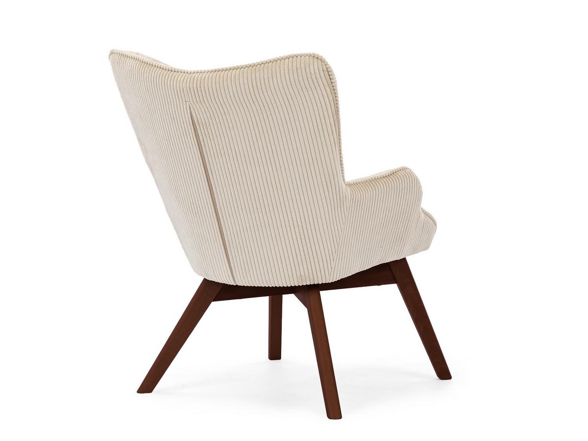 LOUNGESESSEL Lenari Beige Cordstoff mit Füßen in Braun - Beige/Braun, Holz/Textil (71/96/86cm) - S-Style Möbel