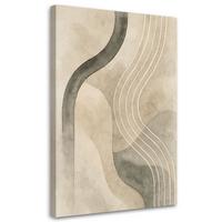 LEINWANDBILD Abstraktion 70x100cm - Beige, Textil (70/100cm) - Feeby