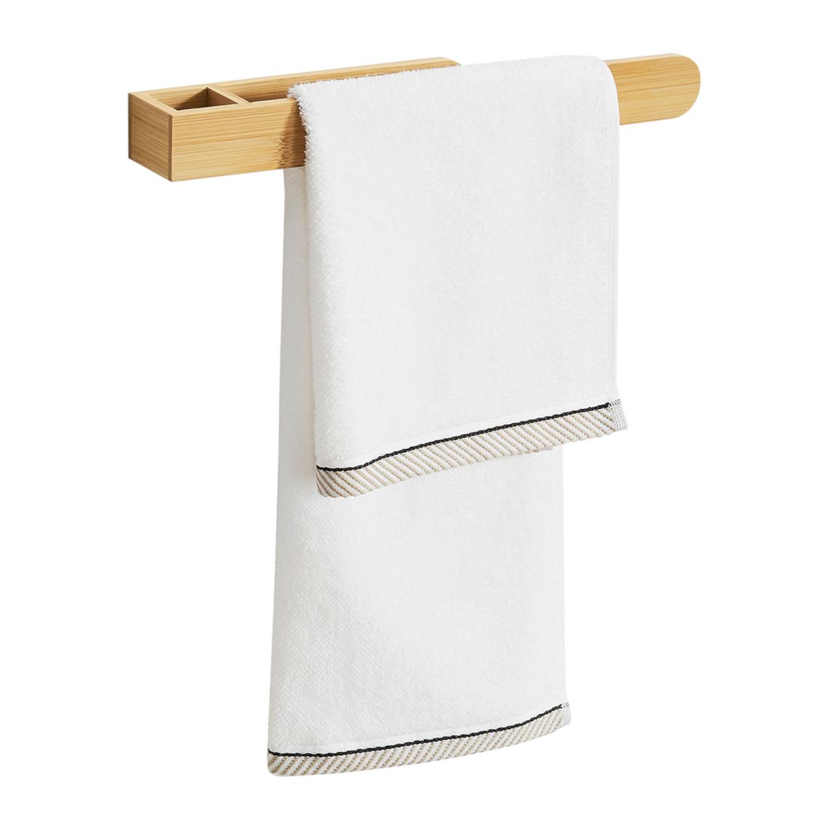 WAND-HANDTUCHHALTER Tønsberg - Naturfarben, Holz (38/4/5cm) - [en.casa]