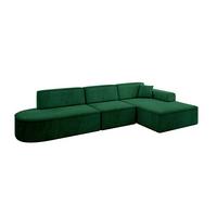 ECKSOFA Ottomane Rechts IREA-L2-v3 - 328x171x79 cm Grün - Grün, Holzwerkstoff/Textil (171/328cm) - ALTDECOR