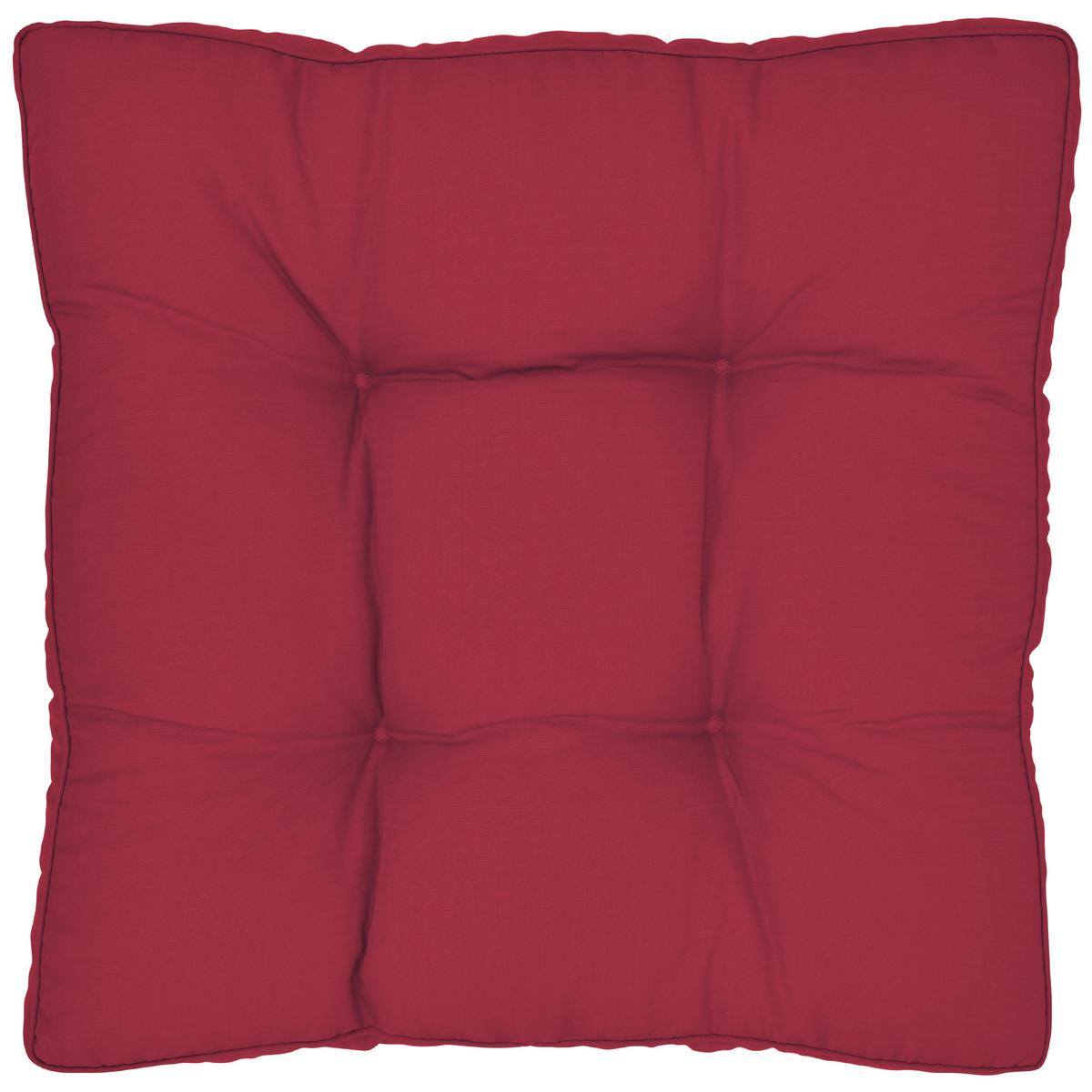 LOUNGEKISSEN Xluna Sitz 60/60/10 cm Rot - Rot, Textil (60/60/10cm) - Beautissu 