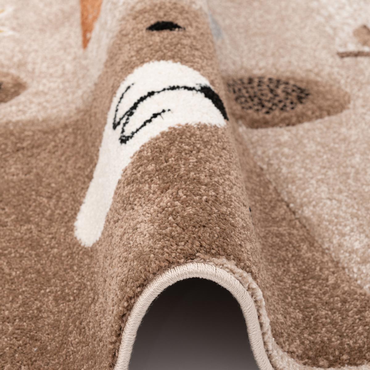 KINDER TEPPICH MAUI KIDS FUCHS UND BÄR - Braun, Textil (120/170cm) - Pergamon