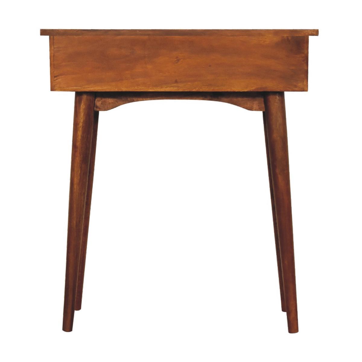 KONSOLENTISCH Mini, im Kastanienholz-Finish, mit 2 Schubladen, Braun - Messingfarben/Braun, Holz/Metall (30/70/78cm) - Artisan Furniture