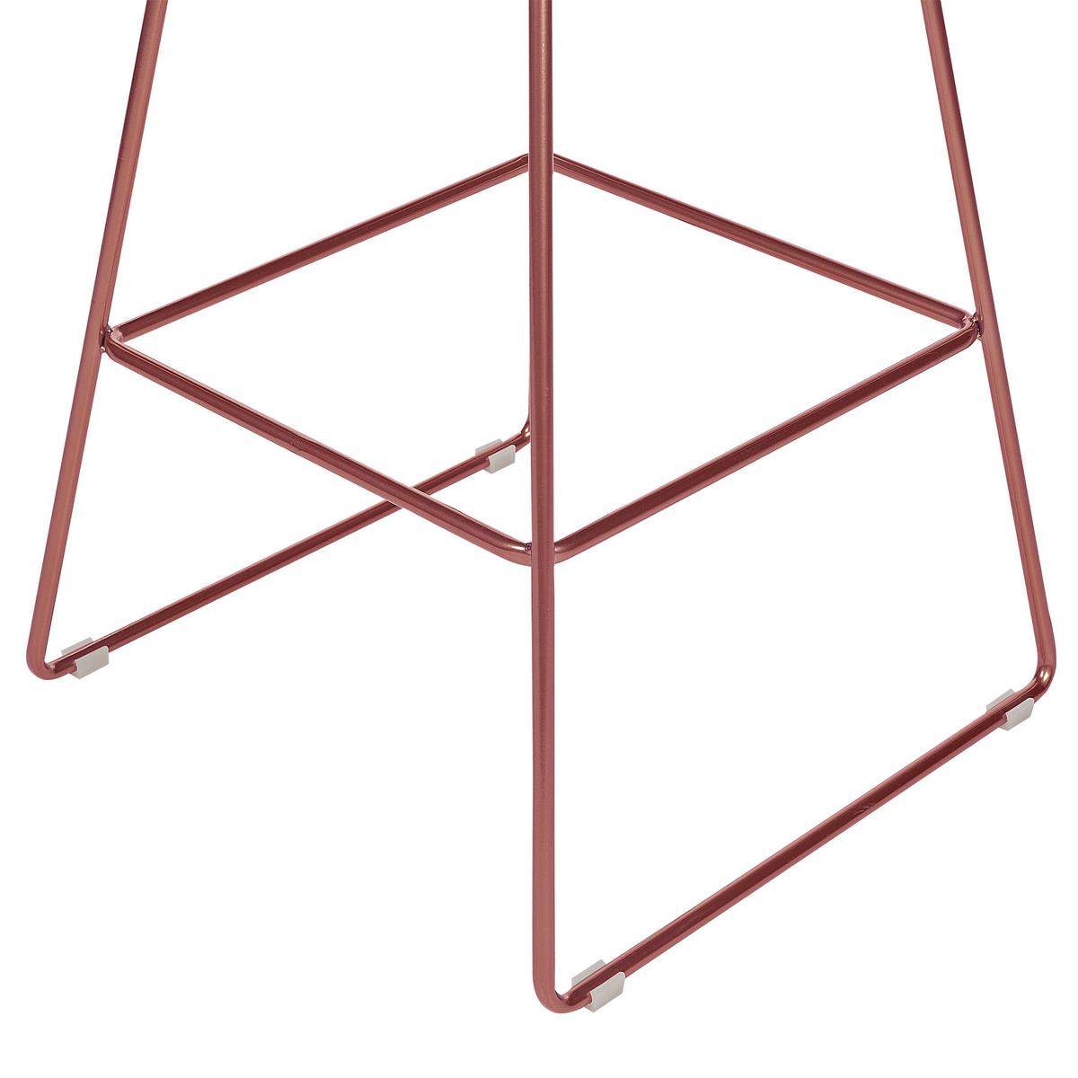BARSTUHL 2er-Set Metall Roségold Fredonia - Roségold, Textil/Metall (50/97/49cm) - Beliani