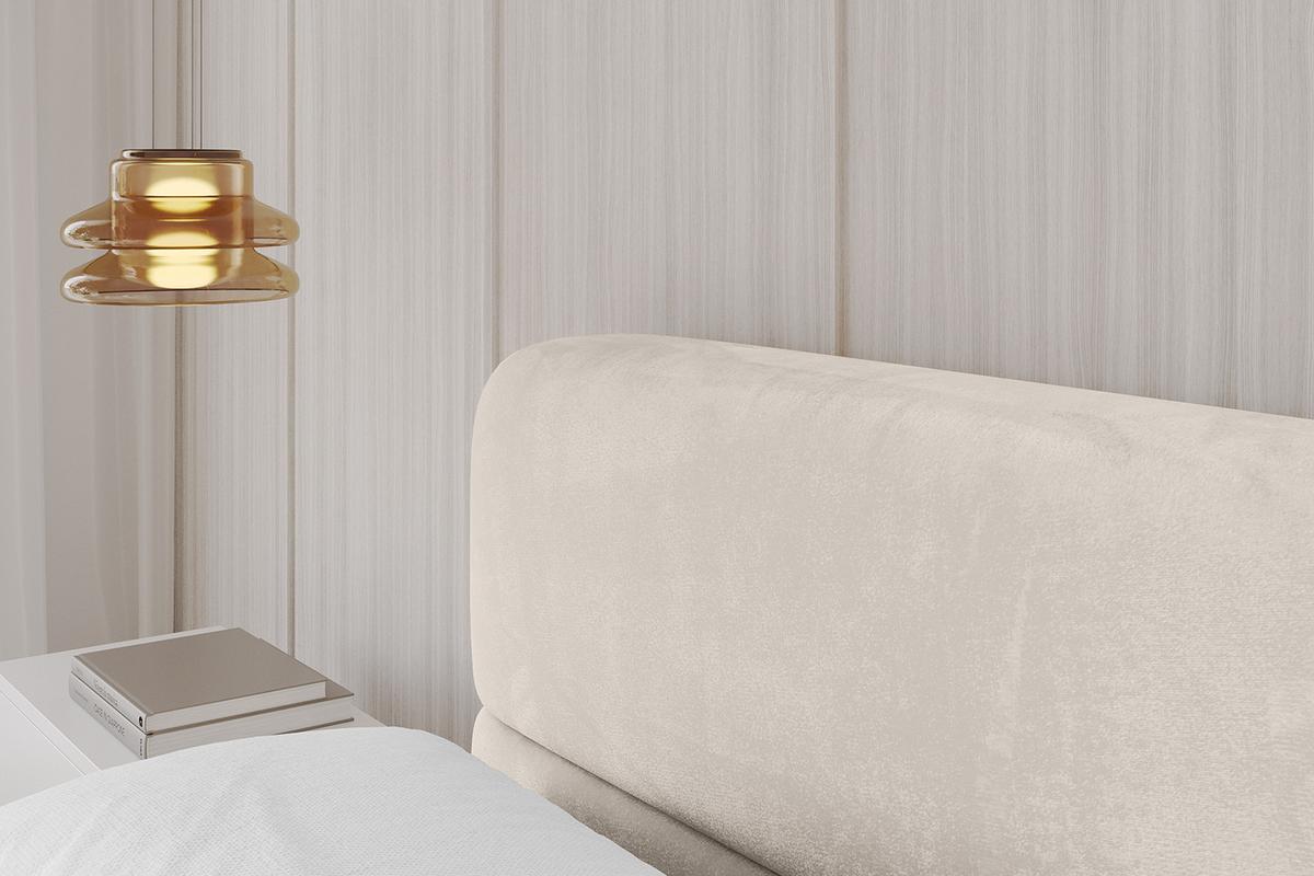 POLSTERBETT mit Bettkasten und Lattenrost, Boxbett ohne Matratze - ELVA-v1 180x200 Beige - Beige, Holzwerkstoff/Textil (180/200cm) - ALTDECOR