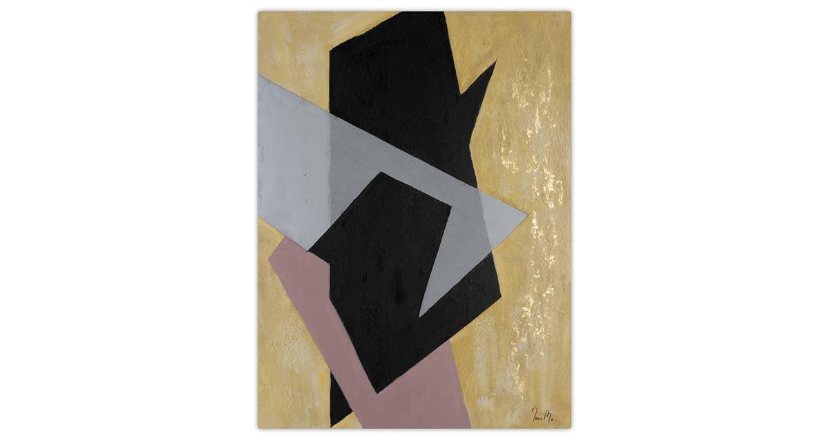 ACRYLBILD HANDGEMALT 75/100 cm - Schwarz, Holz/Textil (75/100cm) - KUNSTLOFT