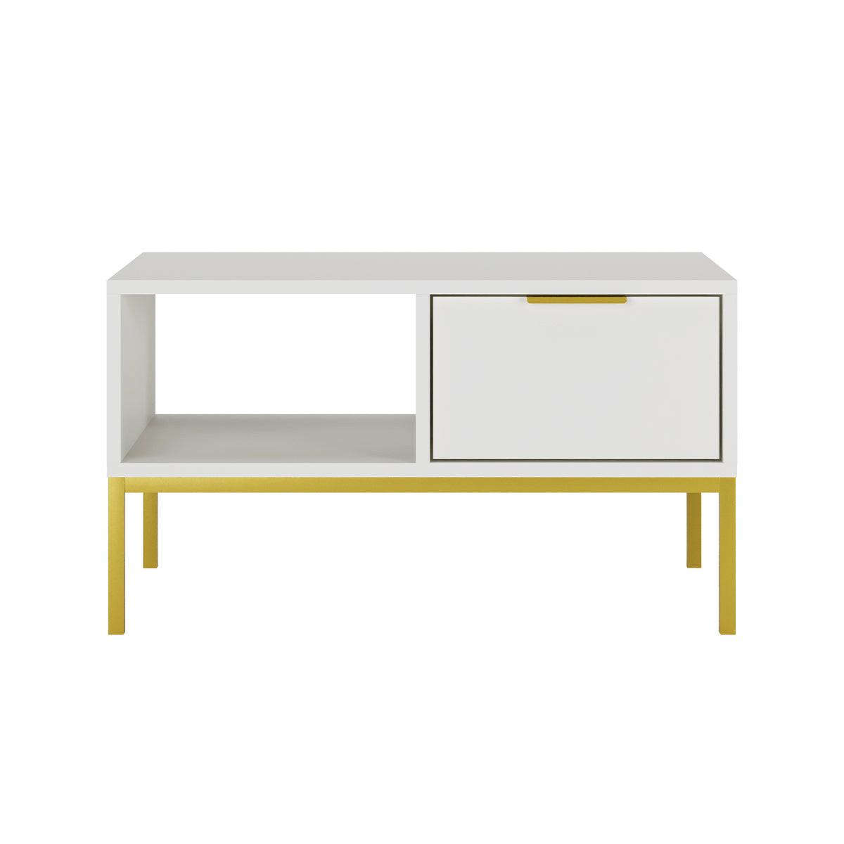 COUCHTISCH Seattle Weiß - Weiß, Holzwerkstoff (60/80/45.4cm) - Petits-meubles