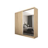 SCHWEBETÜRENSCHRANK PATRIZIA 200/216/61 cm 2-türig mit Spiegel Sonoma Eiche - Sonoma Eiche, Holzwerkstoff (200/216/61cm) - MASSENO