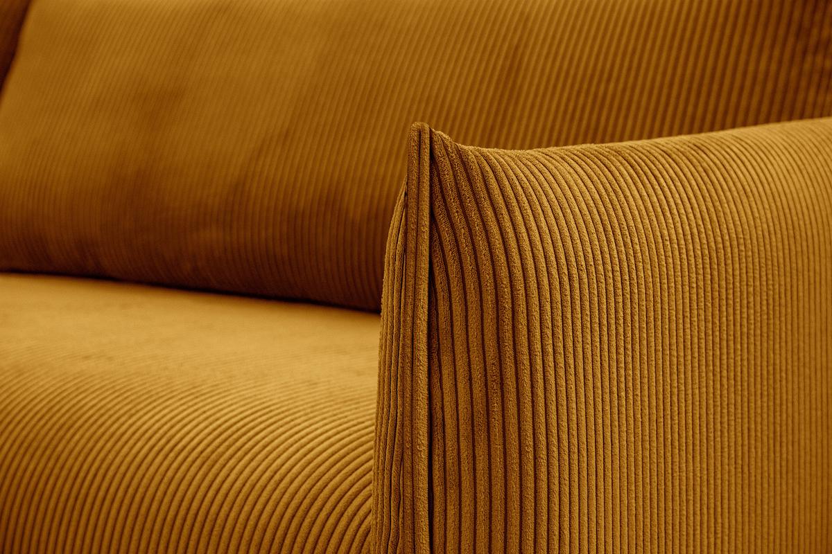 ECKSOFA TAUER 5-Sitzer, honig - Schwarz/Honig, Holzwerkstoff/Kunststoff (174/292cm) - Wozimo