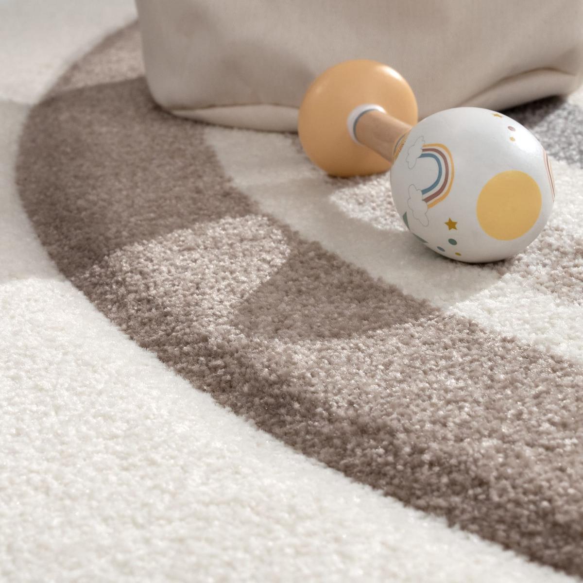 KINDERTEPPICH, mit Regenbogen- und Herz-Motiv, Beige, 160 x 230 cm - Beige, Textil (230/160cm) - KADIMA DESIGN