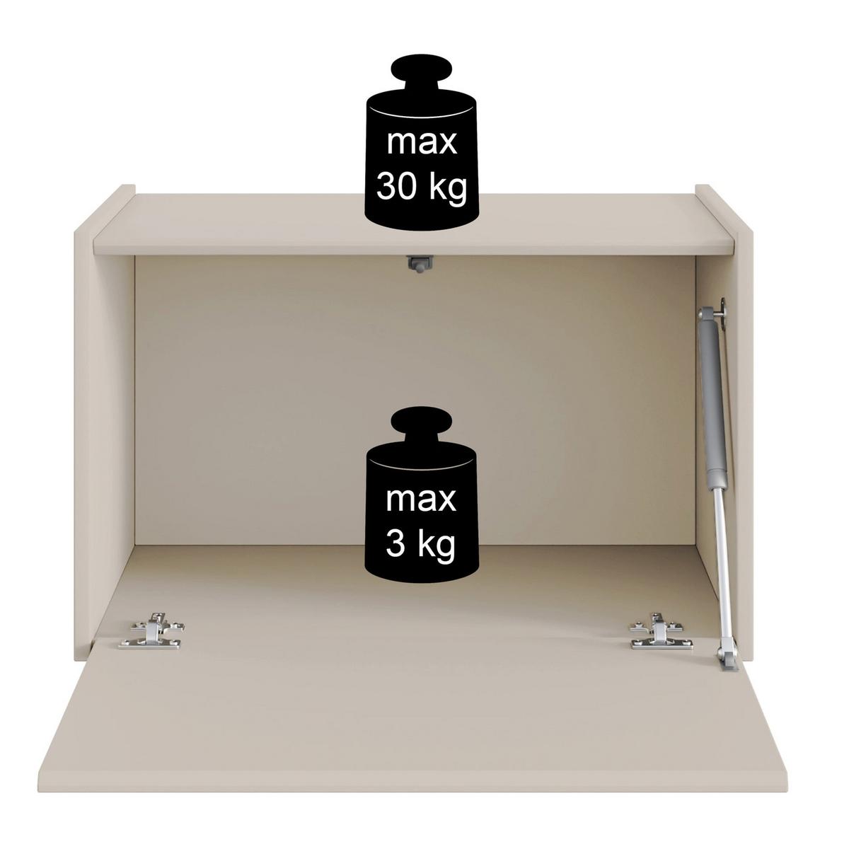 NACHTTISCH Magro Kaschmir 62 cm - Taupe/Kaschmir, Holzwerkstoff (62.3/46.2/39cm) - Selsey