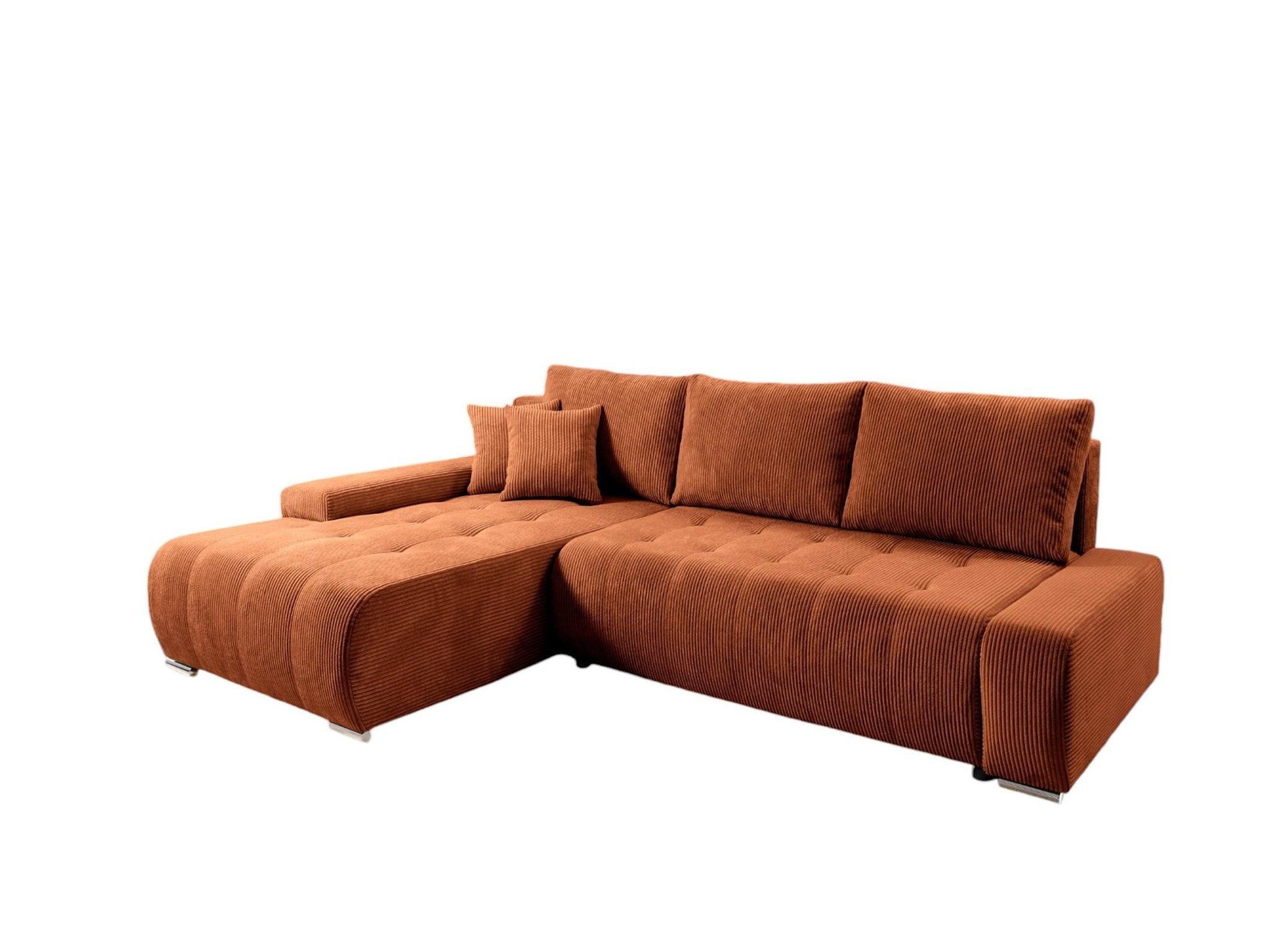 ECKSOFA Vogar In Poso - Rotbraun, Holzwerkstoff/Textil (265/185cm) - Fun Möbel
