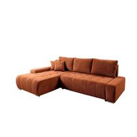 ECKSOFA Vogar In Poso - Rotbraun, Holzwerkstoff/Textil (265/185cm) - Fun Möbel