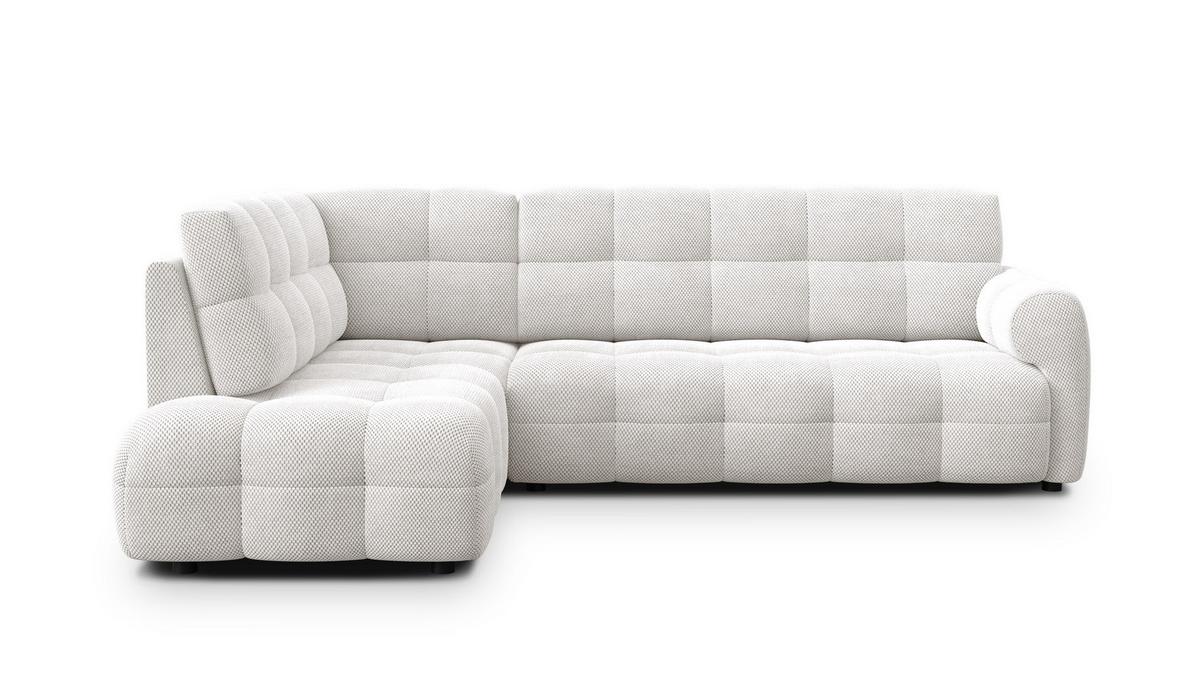 ECKSOFA MELLOW 5-Sitzer, creme - Creme/Schwarz, Holz/Textil (283/191cm) - Wozimo