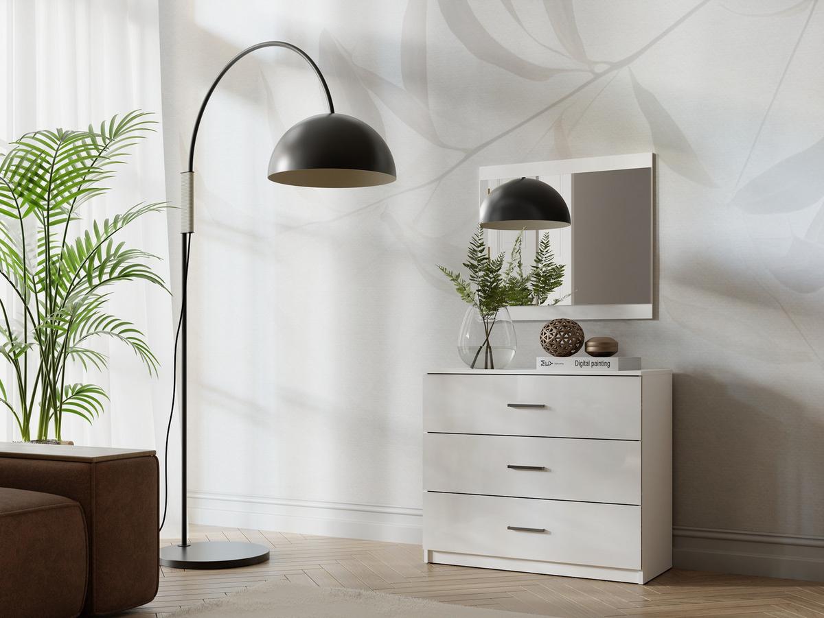 KOMMODE Weiß Hochglanz 93/80,5/42 - Weiß Hochglanz, Holzwerkstoff (93/81/42cm) - RAUMHIRSCH FURNITURE