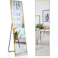 GANZKÖRPERSPIEGEL Gold - Goldfarben, Glas (160/2/40cm) - COSTWAY