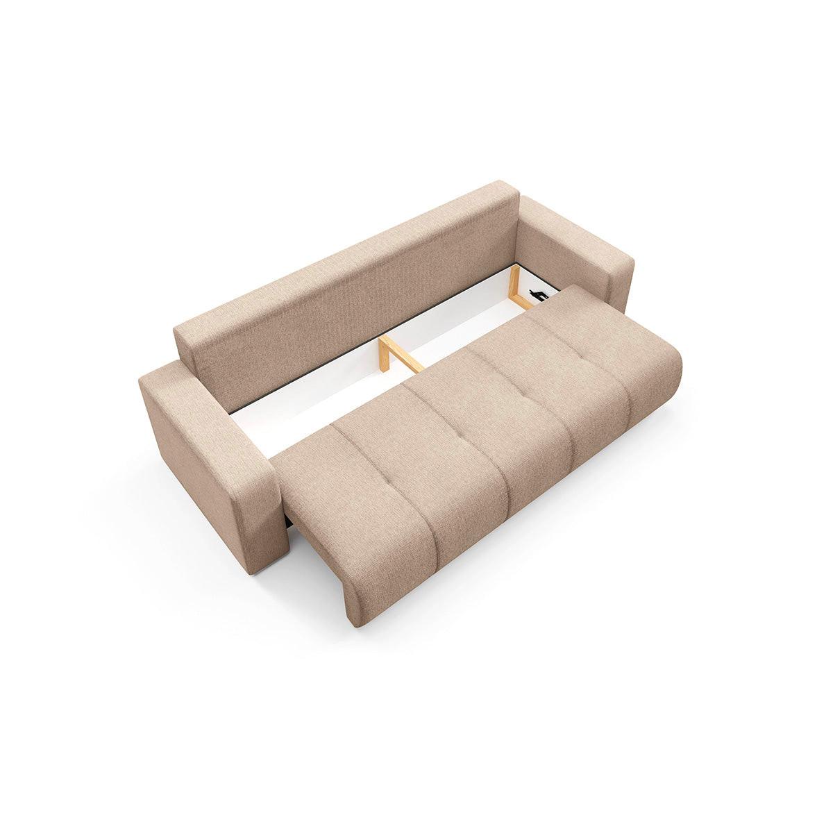 SOFA Vasco 3 Sitzplätze Beige - Beige, Holz (244/86/92cm) - Petits-meubles
