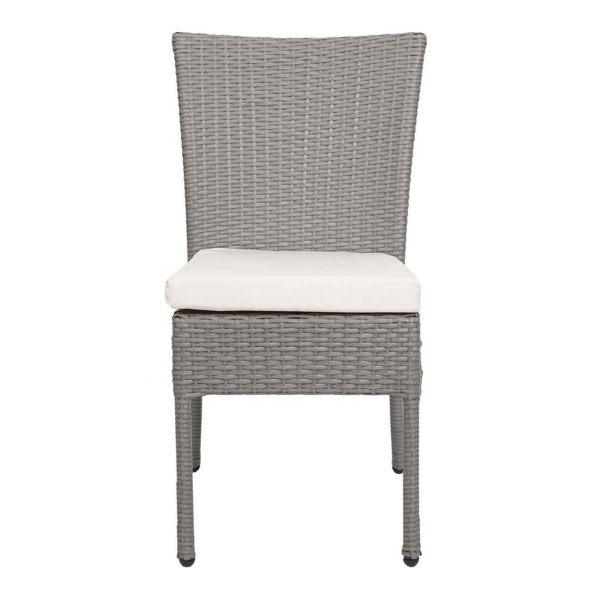 STUHL Grau, Cremeweiß 2er-Set - Weiß/Grau, Kunststoff (52/90/58cm) - MCW
