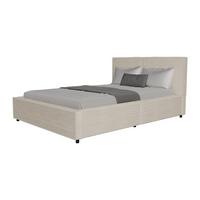 POLSTERBETT Salerno Cord beige 140x200 cm - Beige, Textil (140/200cm) - Juskys