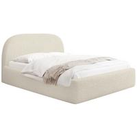 POLSTERBETT Puro mit Bettkasten, Creme Boucle 120 x 200 cm – mit Metall-Lattenrost - Birkefarben/Creme, Holzwerkstoff/Kunststoff (120/200cm) - WFL GROUP