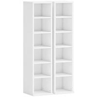 CD-REGAL Spanplatte Weiß - Weiß, Holzwerkstoff (21/88.5/22.5cm) - HOMCOM