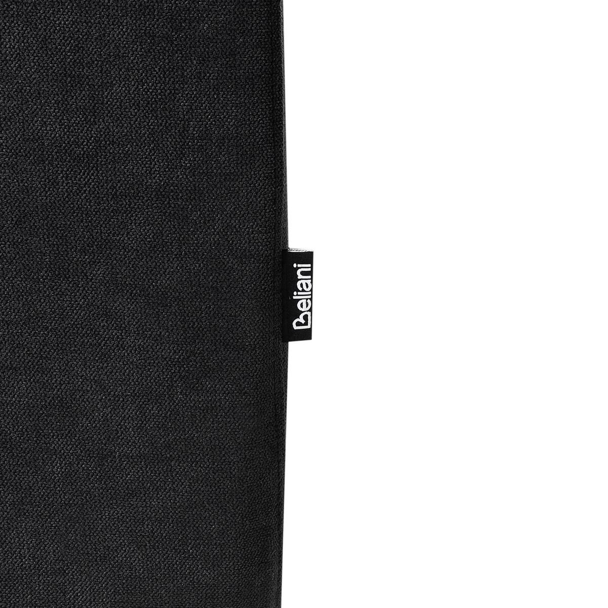 OTTOMANE Stoff Schwarz Habo - Hellbraun/Schwarz, Textil (134/42/60cm) - Beliani