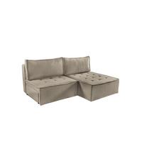 ECKSOFA Schlafsofa Amalia In Raven - Taupe, Holzwerkstoff/Textil (200/140cm) - Fun Möbel