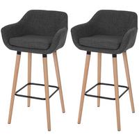 BARHOCKER Anthrazit 2er-Set - Anthrazit, Textil (53/99/45cm) - MCW