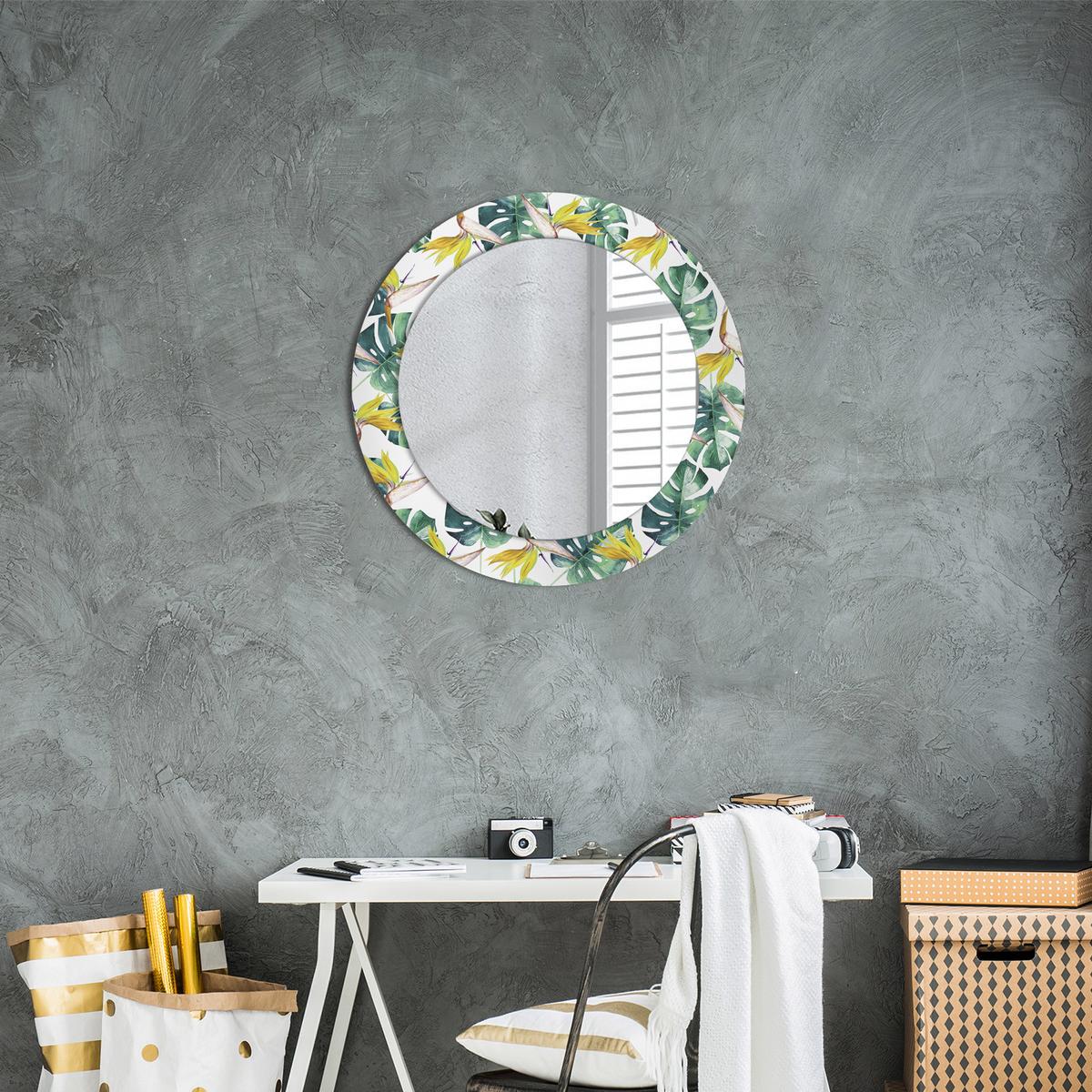 SPIEGEL Rund Ø 60 cm mit Aufdruck - Multicolor, Glas (60/60/0.4cm) - Wallfluent